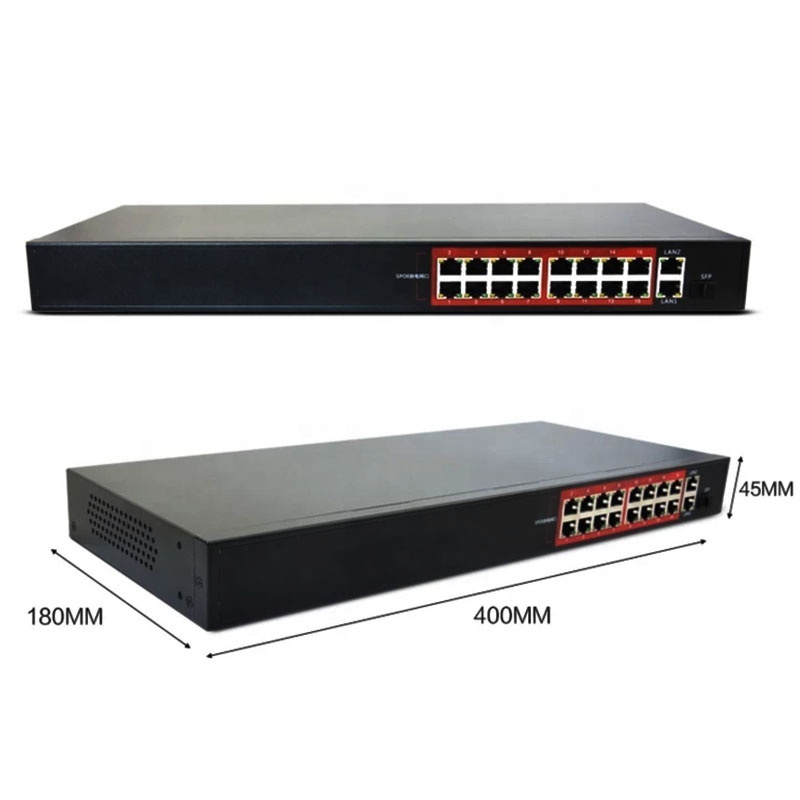 New product 16Ports POE Switch Reverse Power Supply Ethernet Switch POE Support for ip camera