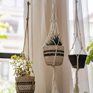 Hot Sale Planter Basket Hanging Set Indoor Flower Pot Holder Wall Hanging Macrame Plant Hangers