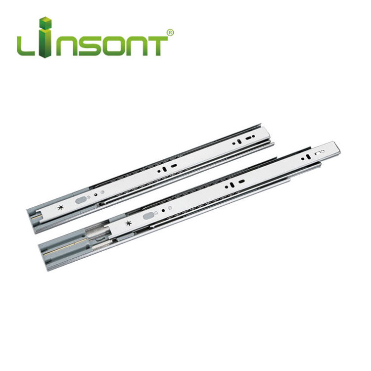 Linsont 45mm Telescopic Channel Full Extension Ball Bearing Stainless Steel Drawer Slides Soft Close