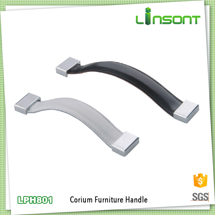 Linsont buy furniture direct china kitchen cabinet hardware leather drawer pull for furniture Factory