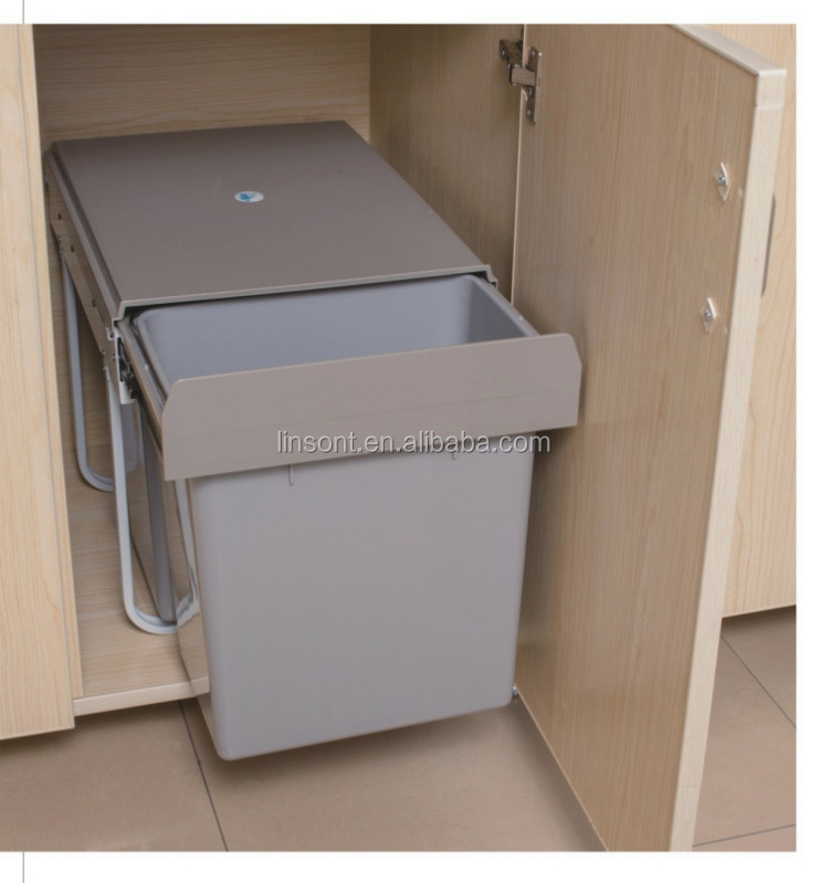 kitchen rubbish bin drawer base cabinet hidden trash bin under counter slide pull out trash can insert