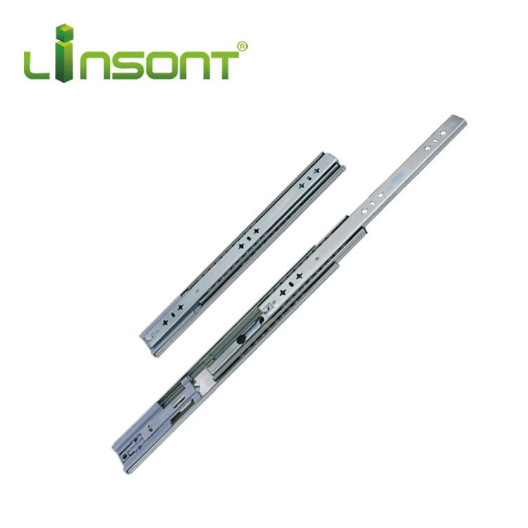 Linsont Wholesale 53mm Soft Closing Full Extension 120Kgs Soft Close Drawer Slide Heavy Duty With Ball Bearing Slide