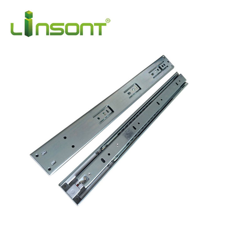 Linsont High Quality Popular 45mm Full Extension Ball Bearing Side Mount Drawer Slide Push to Open