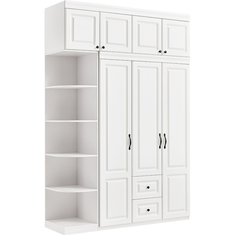 Linsy French Style Simple Cheap Mini Single Industrial Plywood Small Size Mdf Bedroom Wardrobe Designs JO1D