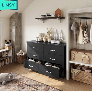 Linsy Six bucket cabinet American living room wooden box bedroom wooden drawer cabinet for big sale