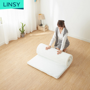 Linsy Viscose Elastic Single King Queen Size Royal Cooling Gel Memory Foam Bed Mattress Topper Rolled Up Packing Cd088