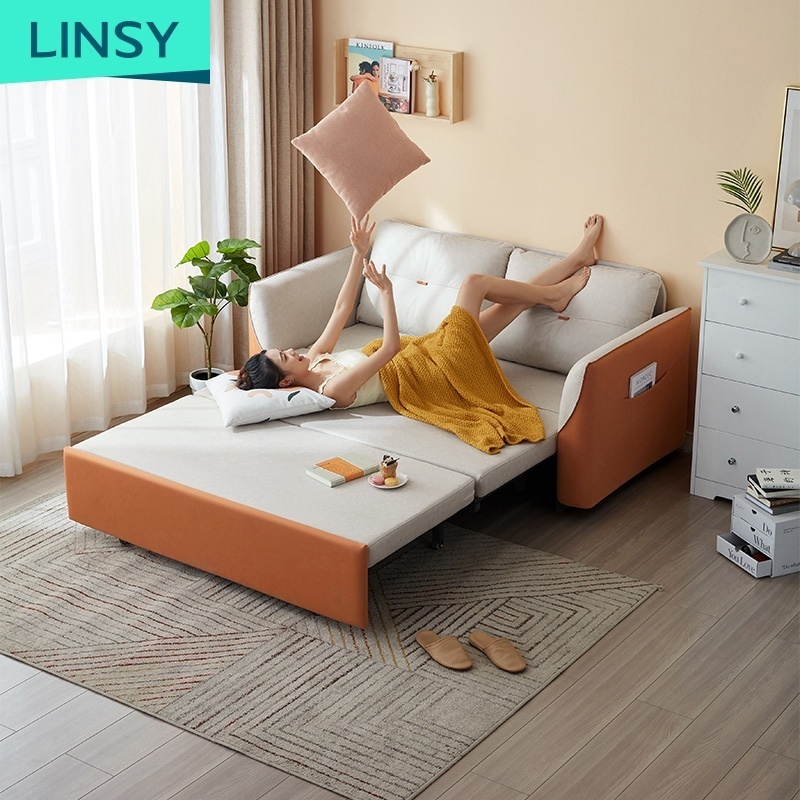 Linsy Good Selling Cama Individual Green Leather German Futon Thailand Hanging Sofa Bed G021