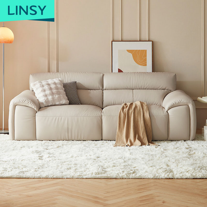 Linsy Soft Leather Sofa Set Furniture Germany Living Room Leather Sofa Room Furniture Piano Leather Sofa