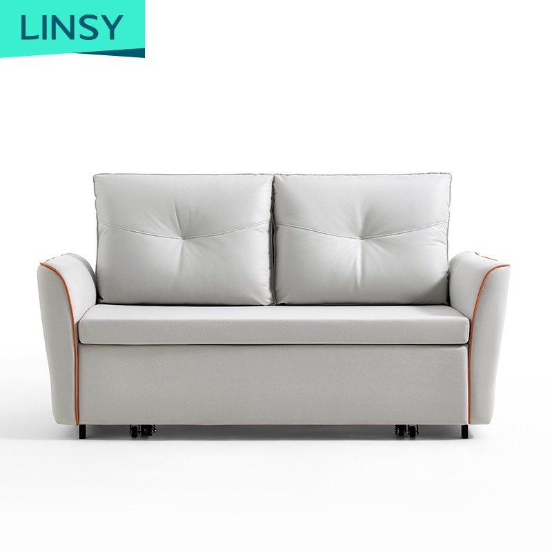 Linsy Fashion Velvet Sofabed 5 In 1 Foldable Wood White Futon Sofa Bed G013