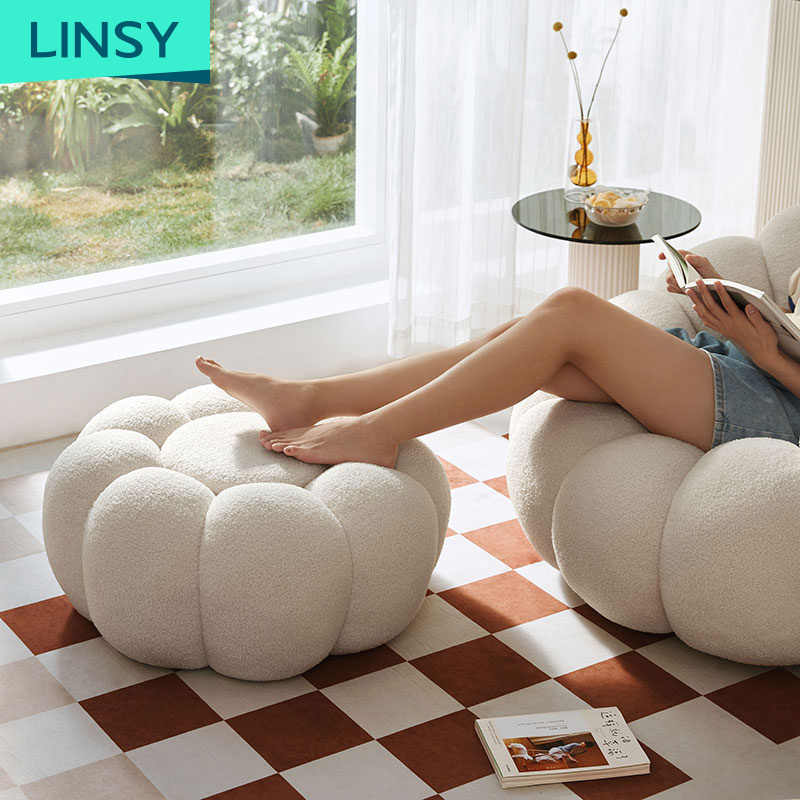 Linsy living room furniture Plush sofa chair bedroom lazy sofa