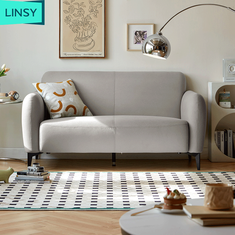 Linsy Living room technology fabric sofa small unit double sofa Nordic sofa