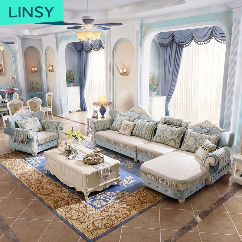 Linsy Big Seater Sofa Design Couch Sets In Living Room European Country Style Couches Lounge Living Room Furniture Sofa 980