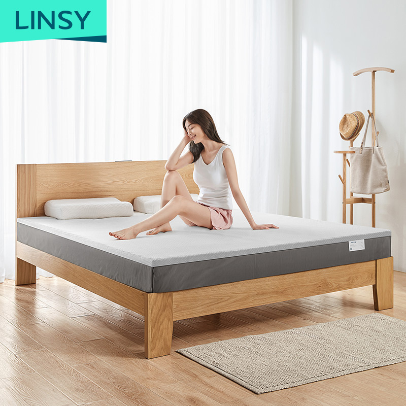 Linsy Viscose Elastic Single King Queen Size Royal Cooling Gel Memory Foam Bed Mattress Topper Rolled Up Packing Cd088