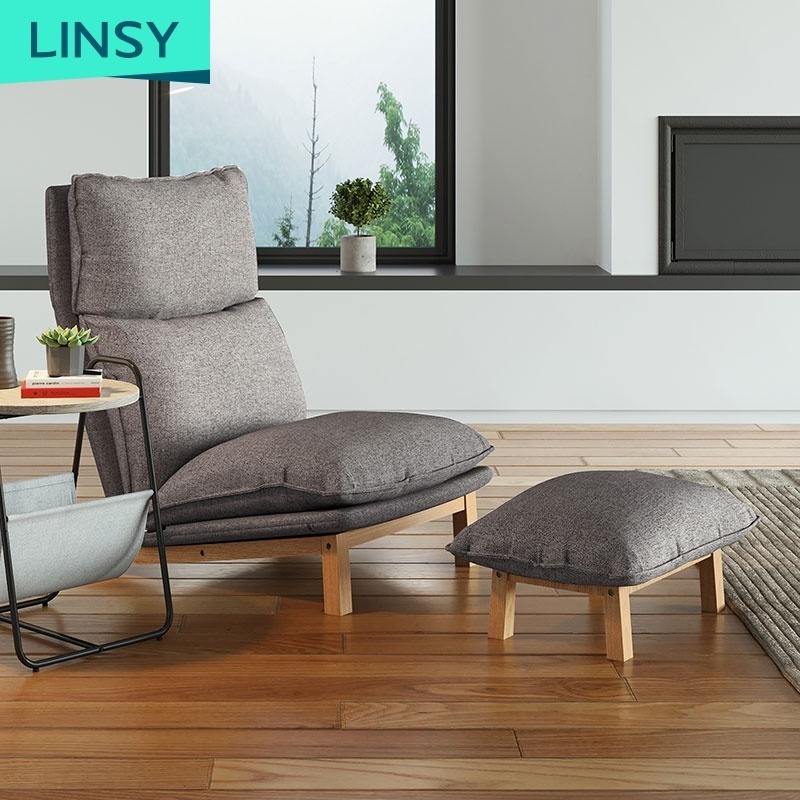 Linsy Nordic Modern Hottest Sale Antique Fabric Chaise Lounge Sofa Suits Living Room Furniture Blake Soft Lounge Chair LS075SF1