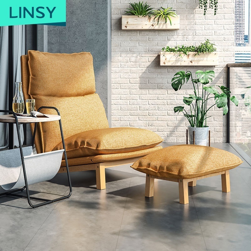 Linsy Nordic Modern Hottest Sale Antique Fabric Chaise Lounge Sofa Suits Living Room Furniture Blake Soft Lounge Chair LS075SF1