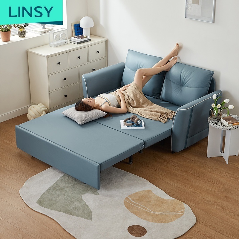 Linsy Fashion Velvet Sofabed 5 In 1 Foldable Wood White Futon Sofa Bed G013