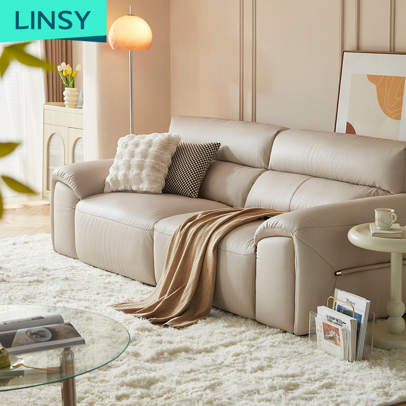 Linsy Soft Leather Sofa Set Furniture Germany Living Room Leather Sofa Room Furniture Piano Leather Sofa