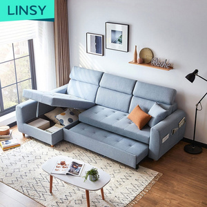 Linsy Factory Dubai Cum Double Decker Couch Hinge Corner Cinema Floor Sofa Bed LS182SF2