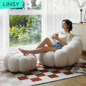 Linsy living room furniture Plush sofa chair bedroom lazy sofa