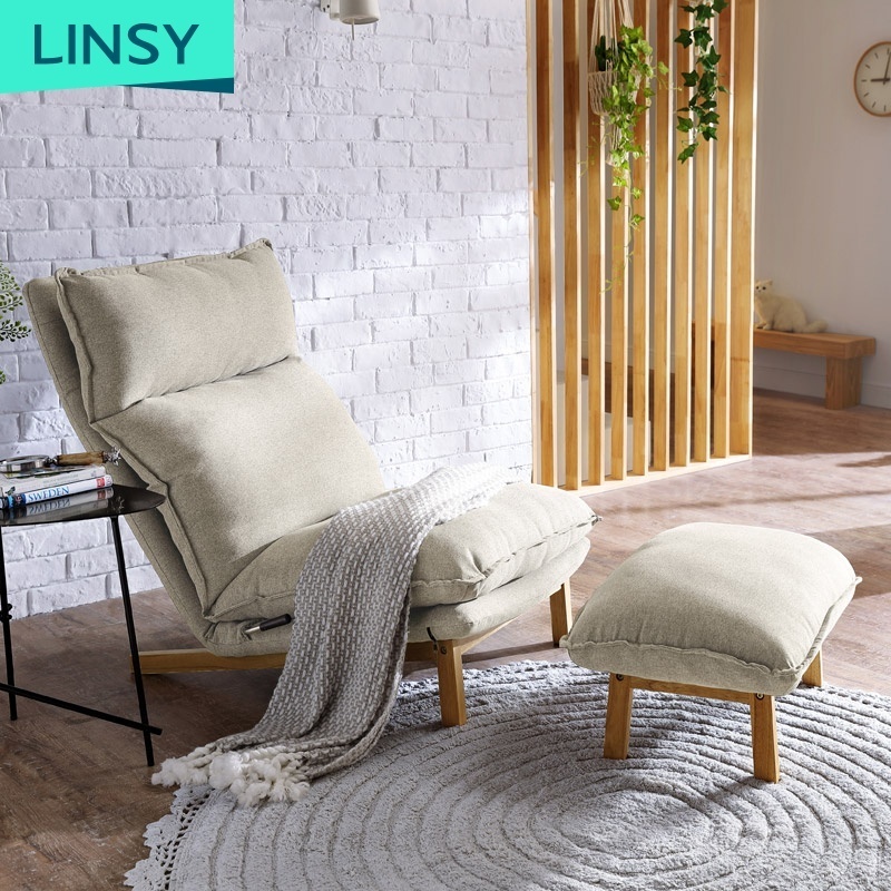 Linsy Nordic Modern Hottest Sale Antique Fabric Chaise Lounge Sofa Suits Living Room Furniture Blake Soft Lounge Chair LS075SF1