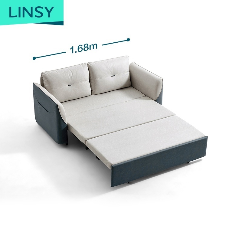 Linsy Good Selling Cama Individual Green Leather German Futon Thailand Hanging Sofa Bed G021