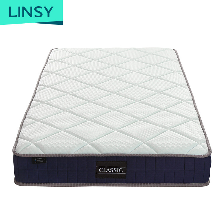 Linsy 1cm Gel Visco Memory Foam 19 cm Height Firm Firmaness 38 Density 14cm Bonnell Coil King Spring mattress B2322