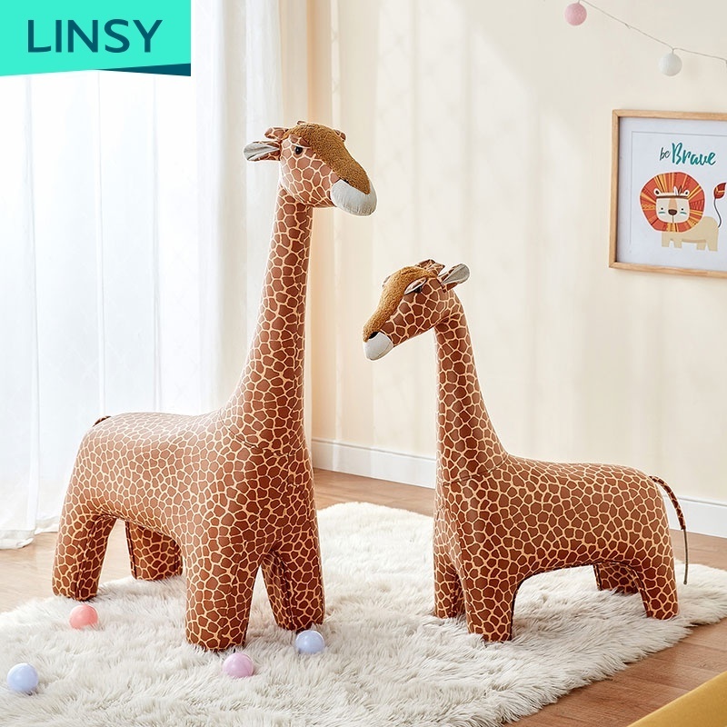 Linsy Animal Shape Children Toys Sofa Furniture Nordic Mini Giraffe Cartoon Kids Play Sofa Chair LS274I1