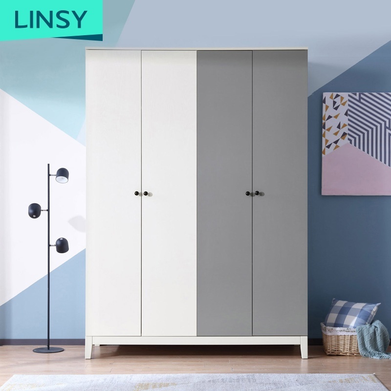 Linsy High Quality Cheap Children Wardrobe Closet Bedroom Furniture Set Wardrobe DW1D