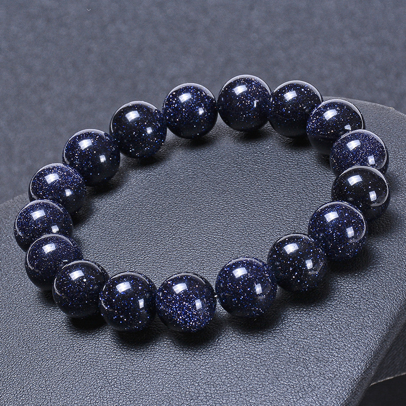 Popular 8mm Crystal White Howlite Natural Stone Round Beads Dark Blue Bracelet