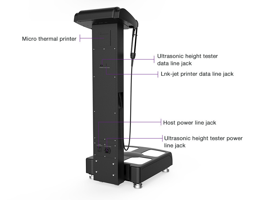 WiFi connect with computer body fat analyzer machine free printer body analyzer machine commercial use health analyzer machine