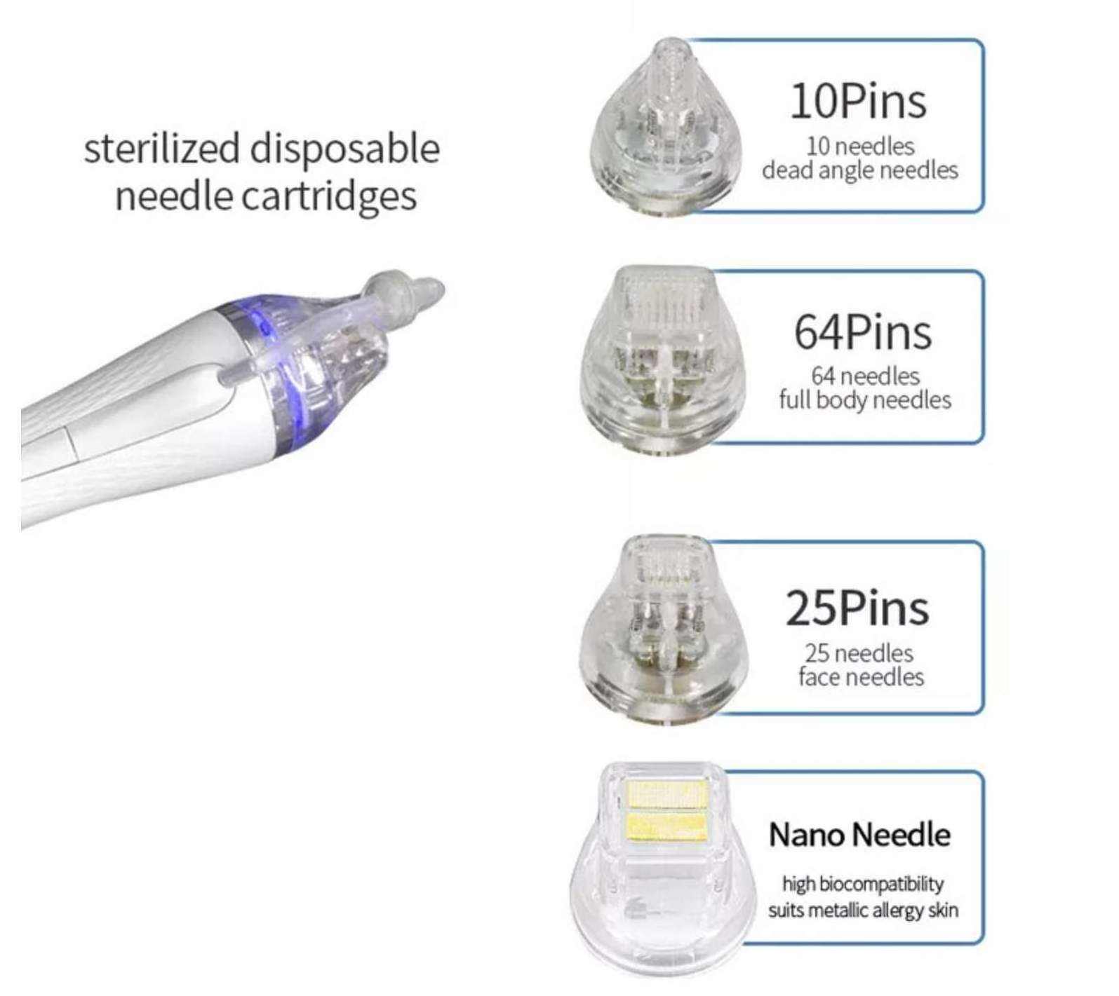 Microneedling Machine Tips Micro Needle Rf Head Auto Microneedle Cartridges Fractional Radio Frequency Gold Microneedle Probes