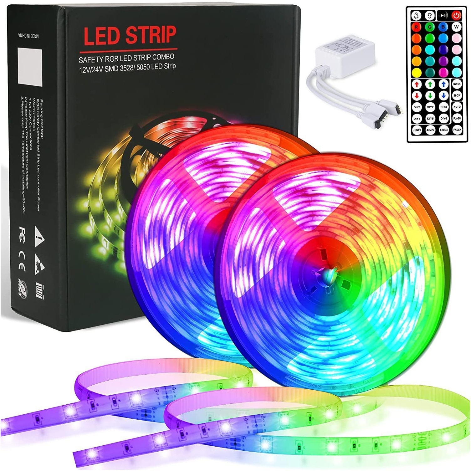 RGB LED Strip Cheap Price 12V Digital LED Strip Light RGB 10m SMD5050 Music Sync Color Changing App Smart Wifi LED Strip Light