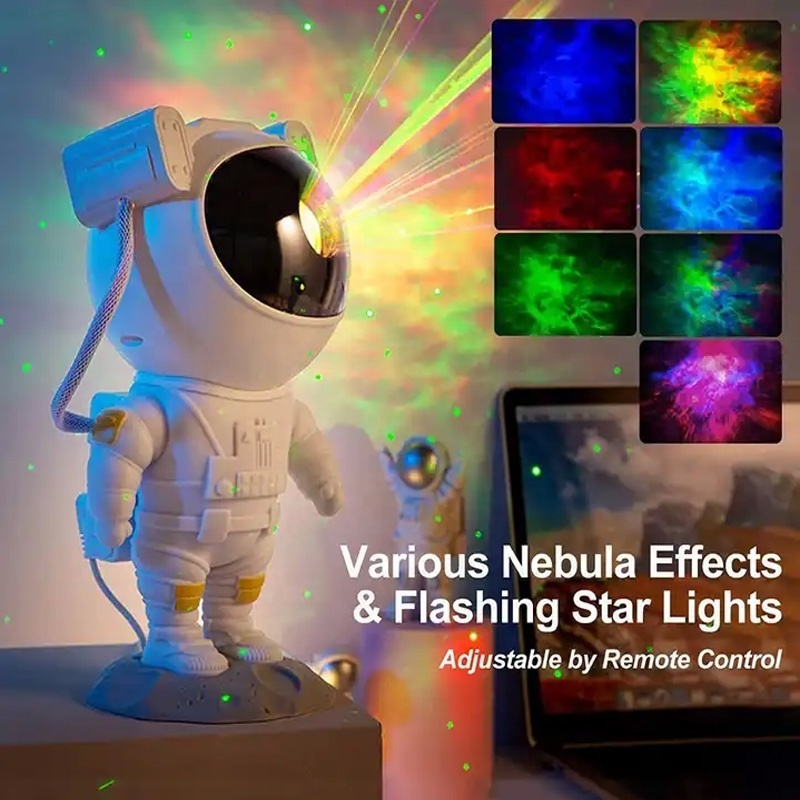 Kids Star Projector Night Light Astronaut Space Buddy Projector Lamp Starry Sky Star Night Light with Remote LED Lamp