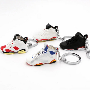 Custom Logo Souvenir Gifts Hypebeast Basketball Shoe Model Key Chains Silicone Soft Pvc Keyring 3d Mini Rubber Sneaker Keychain