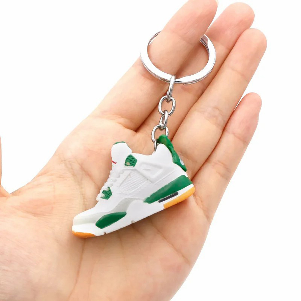 Custom Logo Souvenir Gifts Hypebeast Basketball Shoe Model Key Chains Silicone Soft Pvc Keyring 3d Mini Rubber Sneaker Keychain