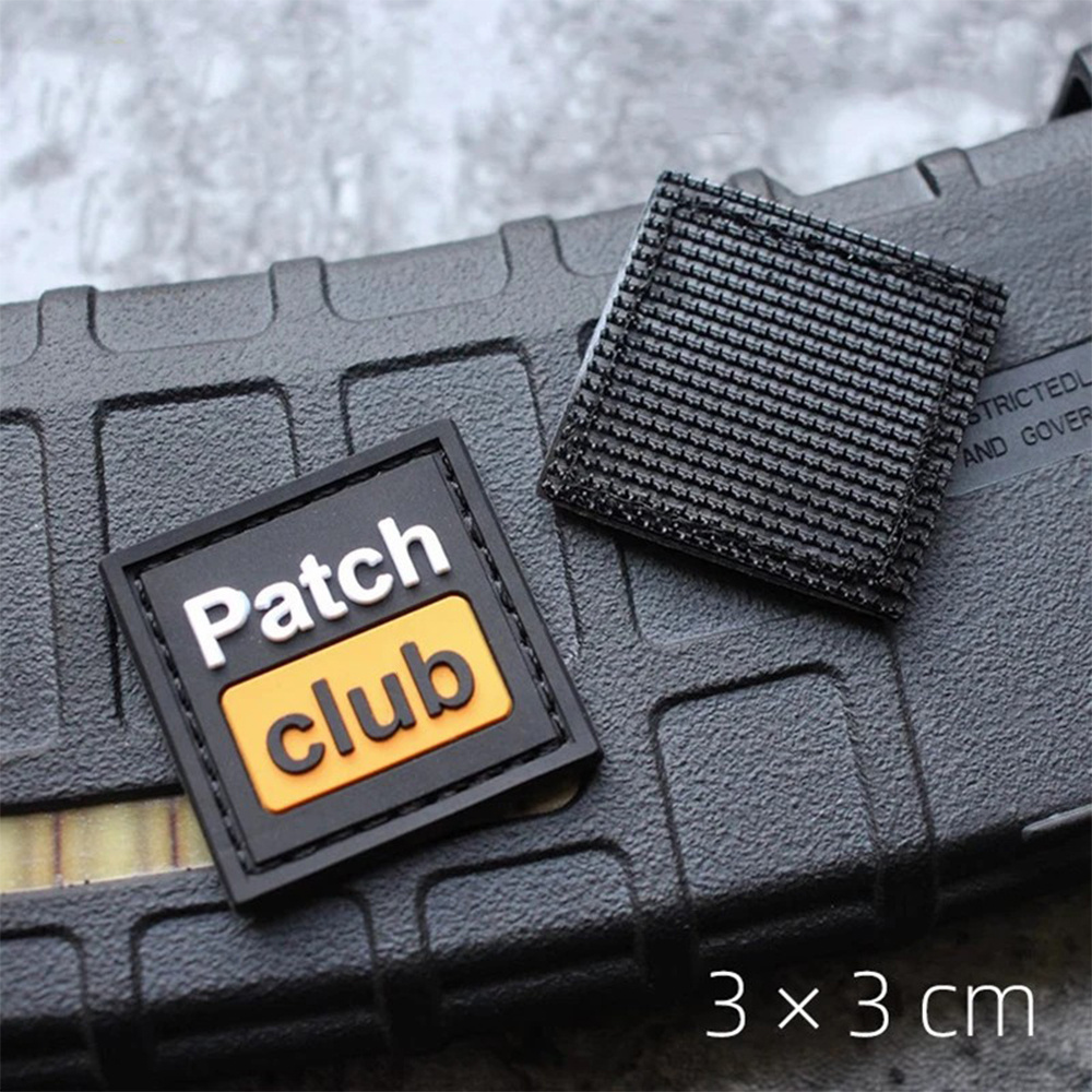 High Quality Patches Hook And Loop Rubber Patch Custom Logo Hook 3d Clothes Pvc Patches