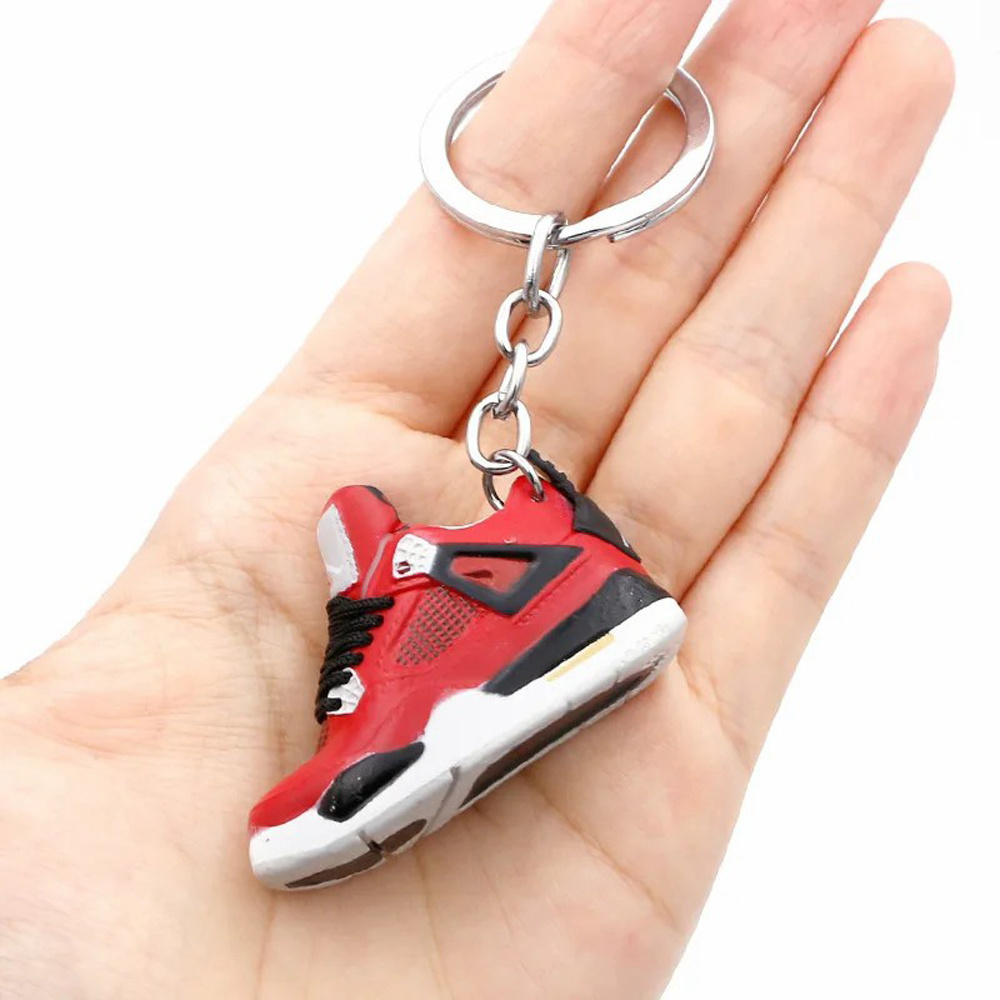 Custom Logo Souvenir Gifts Hypebeast Basketball Shoe Model Key Chains Silicone Soft Pvc Keyring 3d Mini Rubber Sneaker Keychain