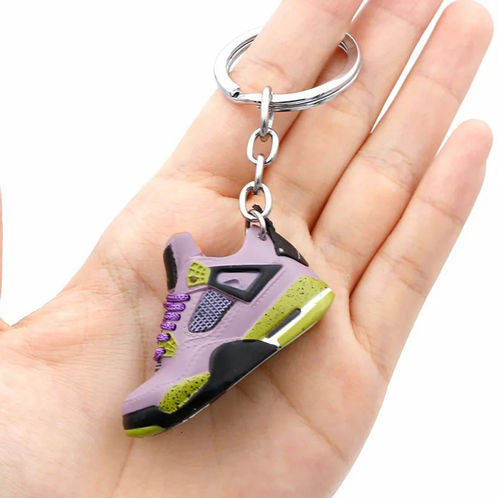 Custom Logo Souvenir Gifts Hypebeast Basketball Shoe Model Key Chains Silicone Soft Pvc Keyring 3d Mini Rubber Sneaker Keychain