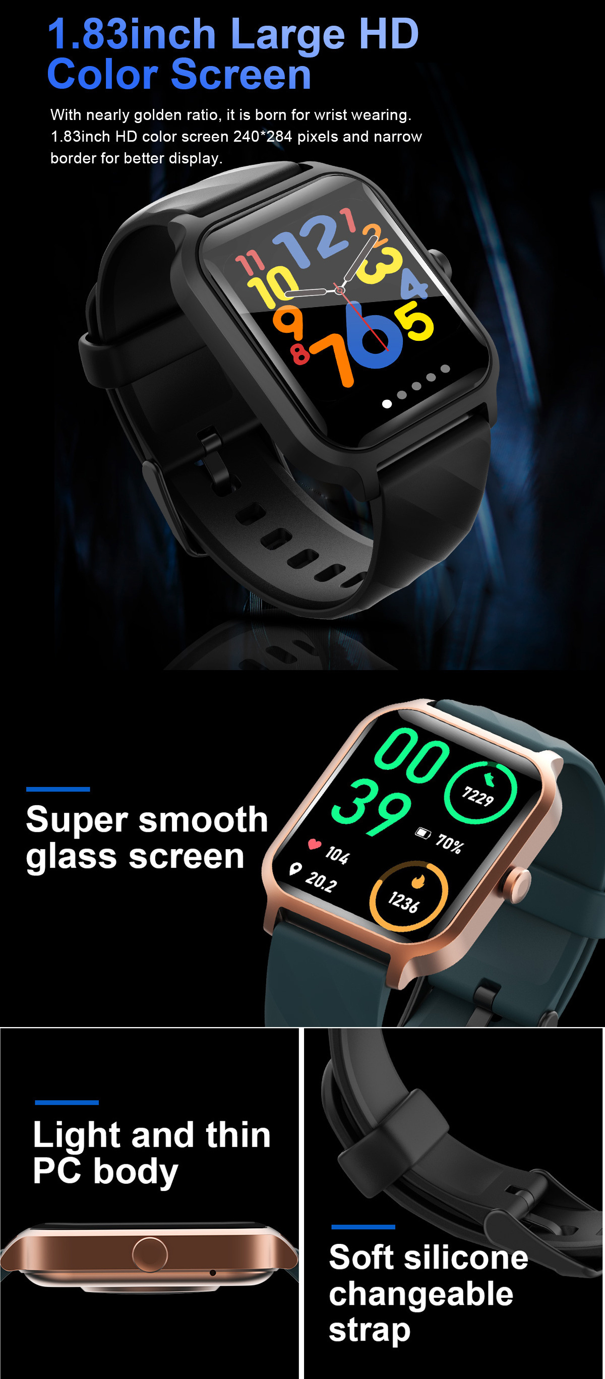 2024 Hot Selling Best Original Smart Watch IP68 Waterproof Watch Smart watches with Long Battery Life BestSuppliers