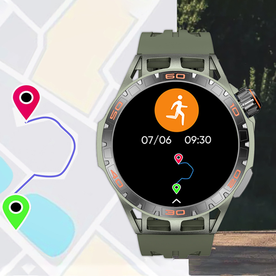 2024 New LG102 Running Cycling Outdoor Sports GPS Tracking Smartwatch 1.43