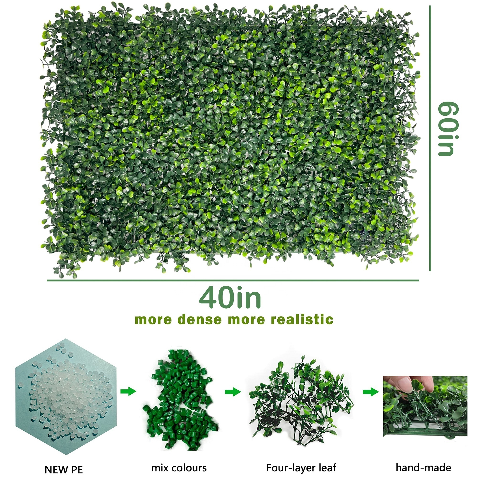 Linwoo 16*24IN 60*40IN Artificial Green Wall Photo Backdrop Grass Wall 10X10 Grass Backdrop Wall Grass Roll