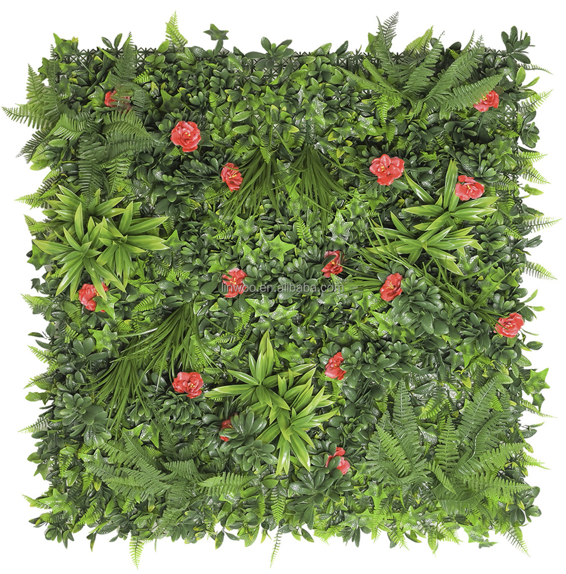 Linwoo Wall Leaves Glue Long Pole Outdoor Panels Grass Fence Orchid Wall Hanging Indoor Home Flower Artificial Plants