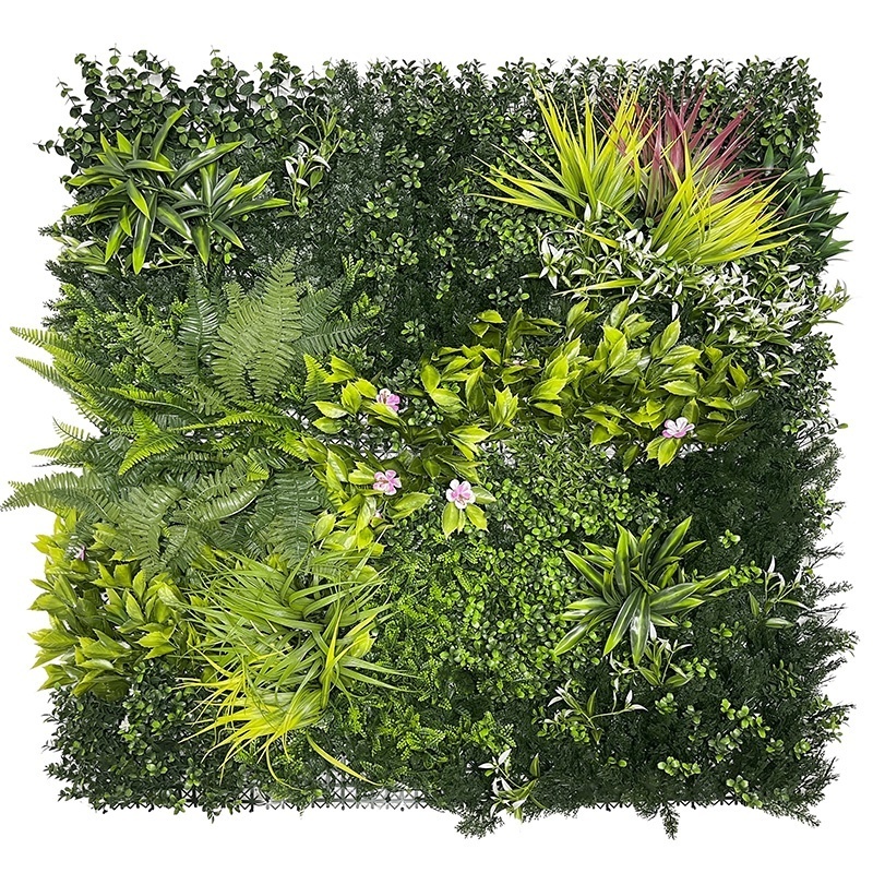 Linwoo Wall Leaves Glue Long Pole Outdoor Panels Grass Fence Orchid Wall Hanging Indoor Home Flower Artificial Plants