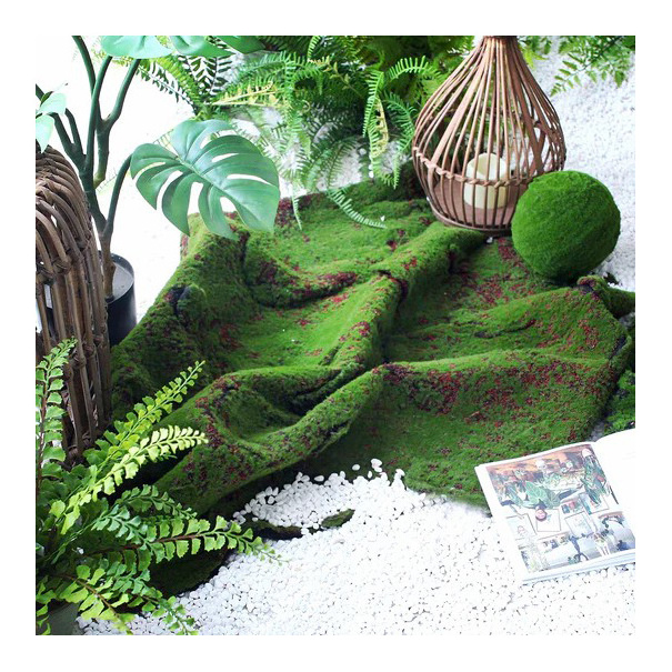 Linwoo DIY Natural Art Green Sheets Preserved Pole Moss Ball Dried Real Flat Artificial Forest Moss Wall Decoration Plastic