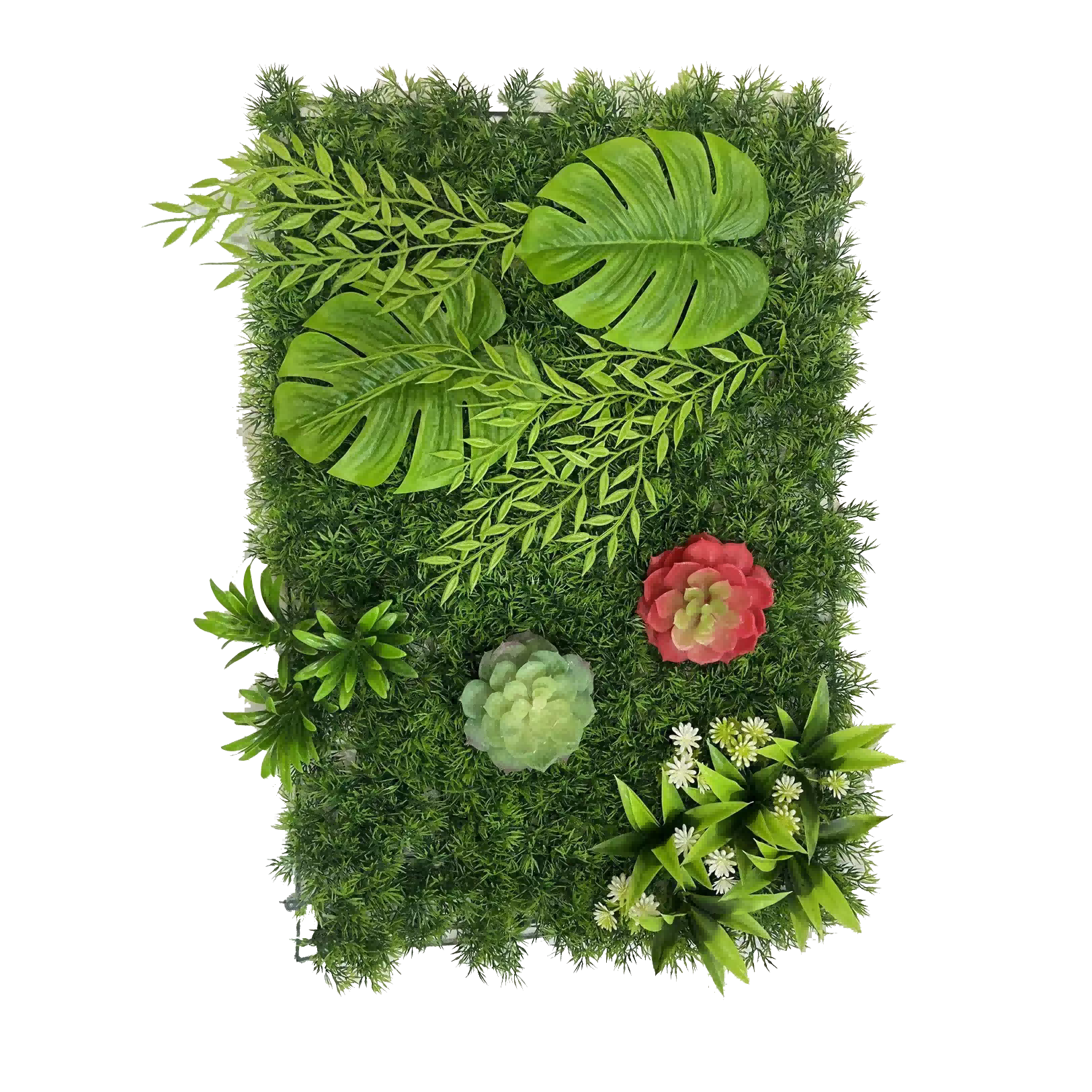 Linwoo Wedding Garden Decoration Green Leaves Panel Plastic Mat Hedge Boxwood Artificial Grass Wall