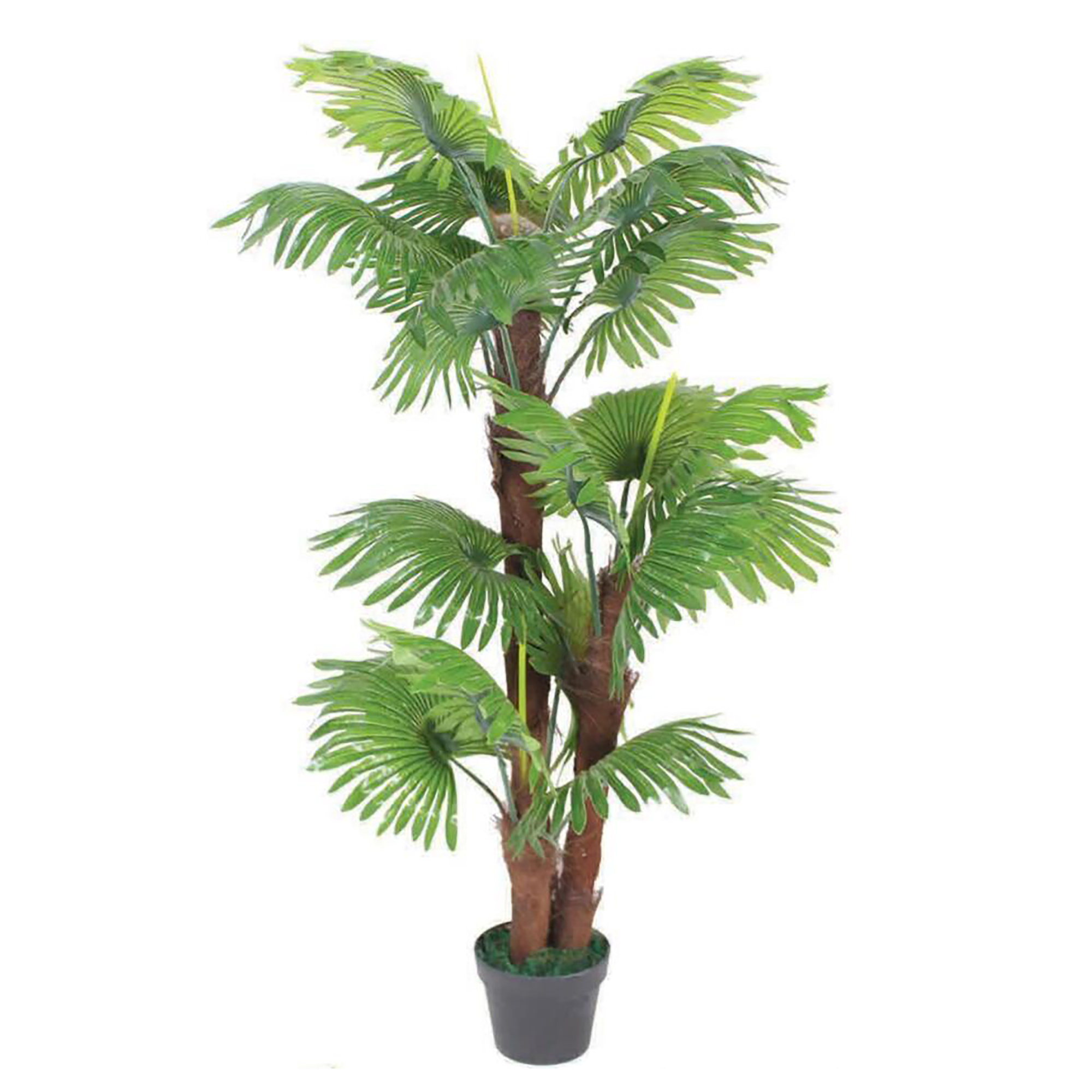 Linwoo High Quality Greenery Banana Palm Faux Bonsai Madagascar Palm Artificial Plant Trees For Indoor Decoration