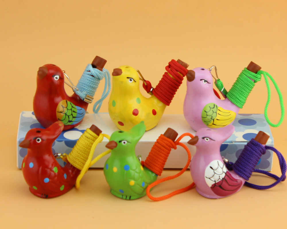 Cute animal shape Bird whistle Kids Gifts Multi-color Ceramic Music Water bird Whistle