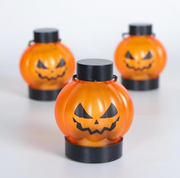 6pcs Plastic Halloween Pumpkin Light Lamp LED Candle Lights Ornaments Party Props Halloween Decorations