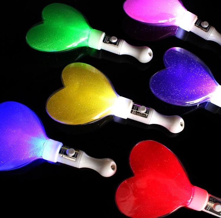 Five-pointed Star Heart Shape LED Stick Glow in the Dark Wedding Decoration Flashing Light Sticks Wand Concert Party Supplies