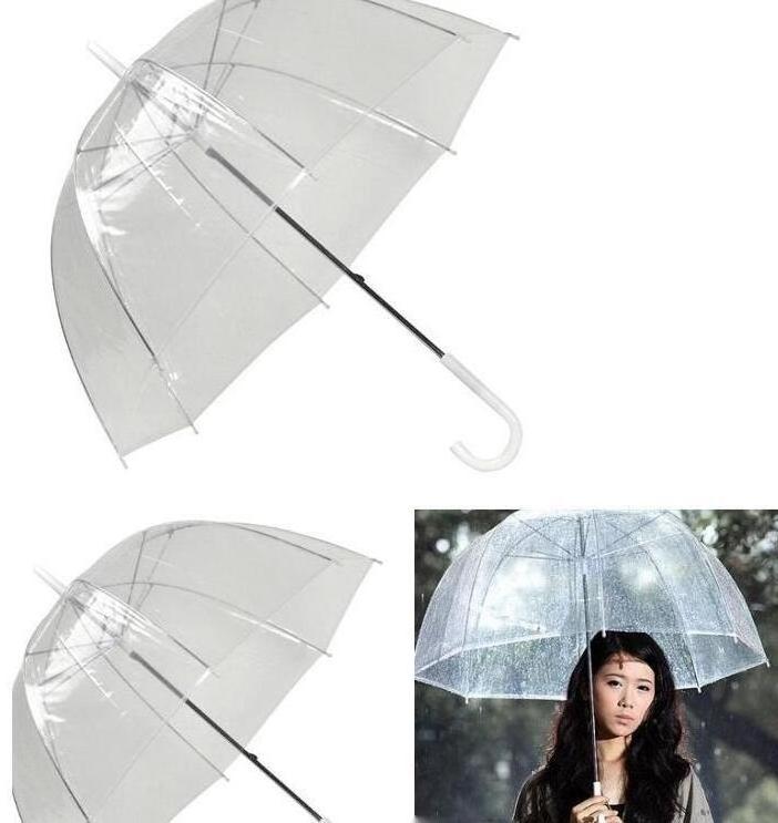 Clear Cute Bubble Deep Dome Umbrella Gossip Girl Wind Resistance transparent Mushroom Umbrella Wedding Decoration